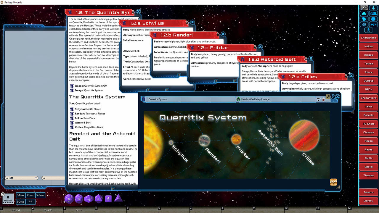 Fantasy Grounds - Star System Set: Querritix (FULL SET) screenshot 4