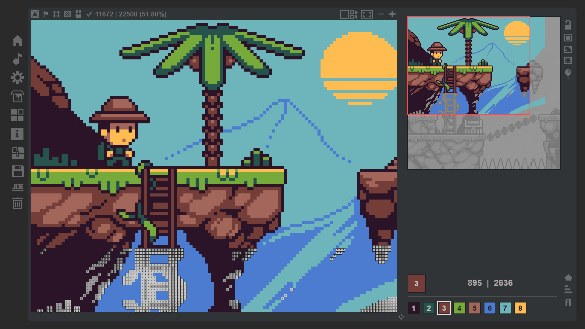 Coloring Game 4 – 3-Bit Palette screenshot 4
