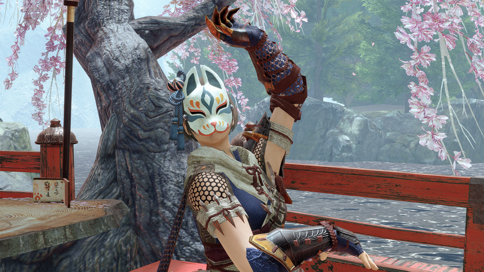 MONSTER HUNTER RISE - "Fox Mask" Hunter layered armor piece screenshot 1