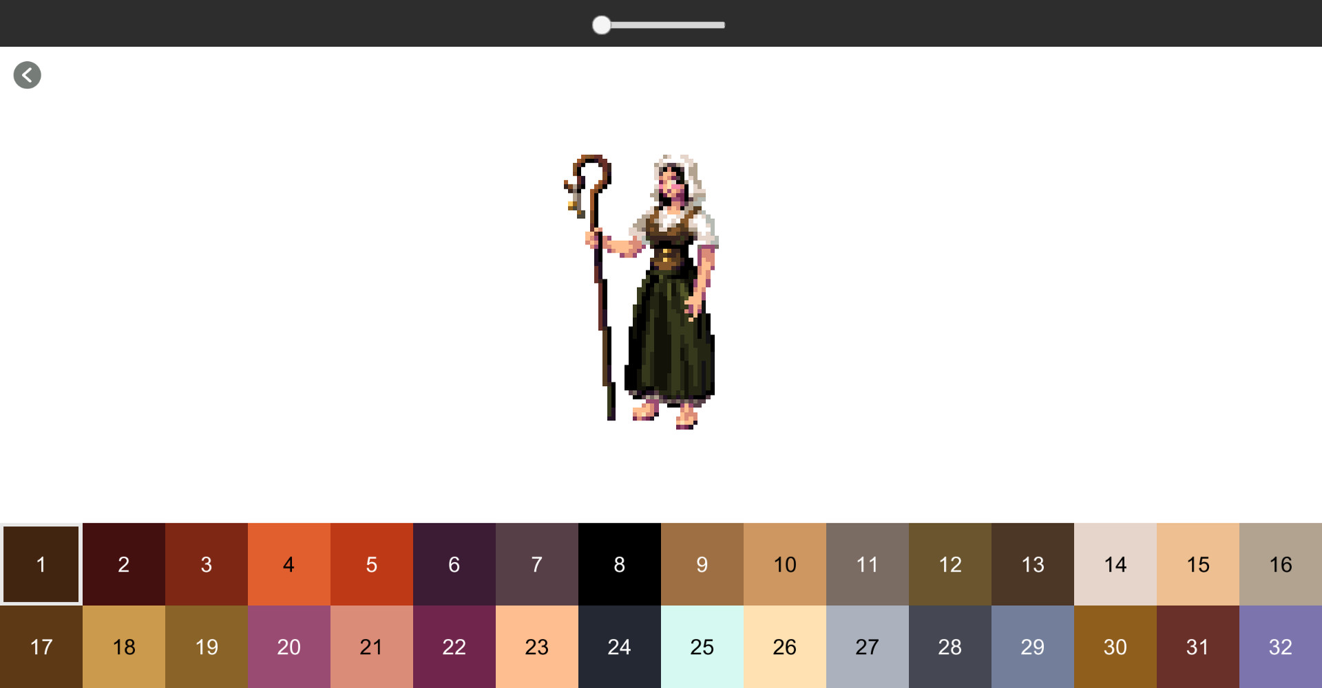 Coloring Pixel - Fantasy Characters screenshot 1