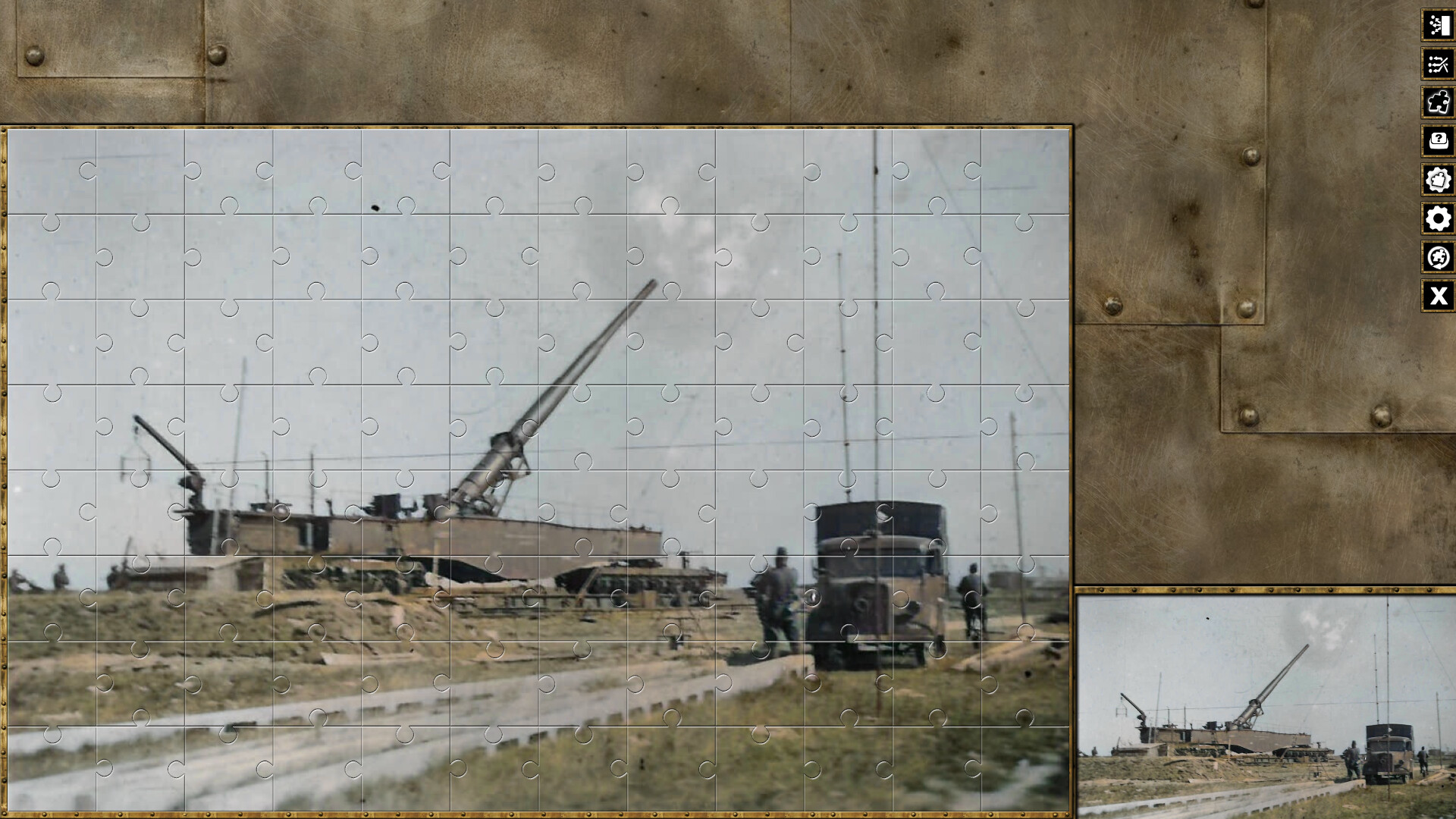 Pixel Puzzles WW2 Jigsaw - Pack: German Railway Guns screenshot 2