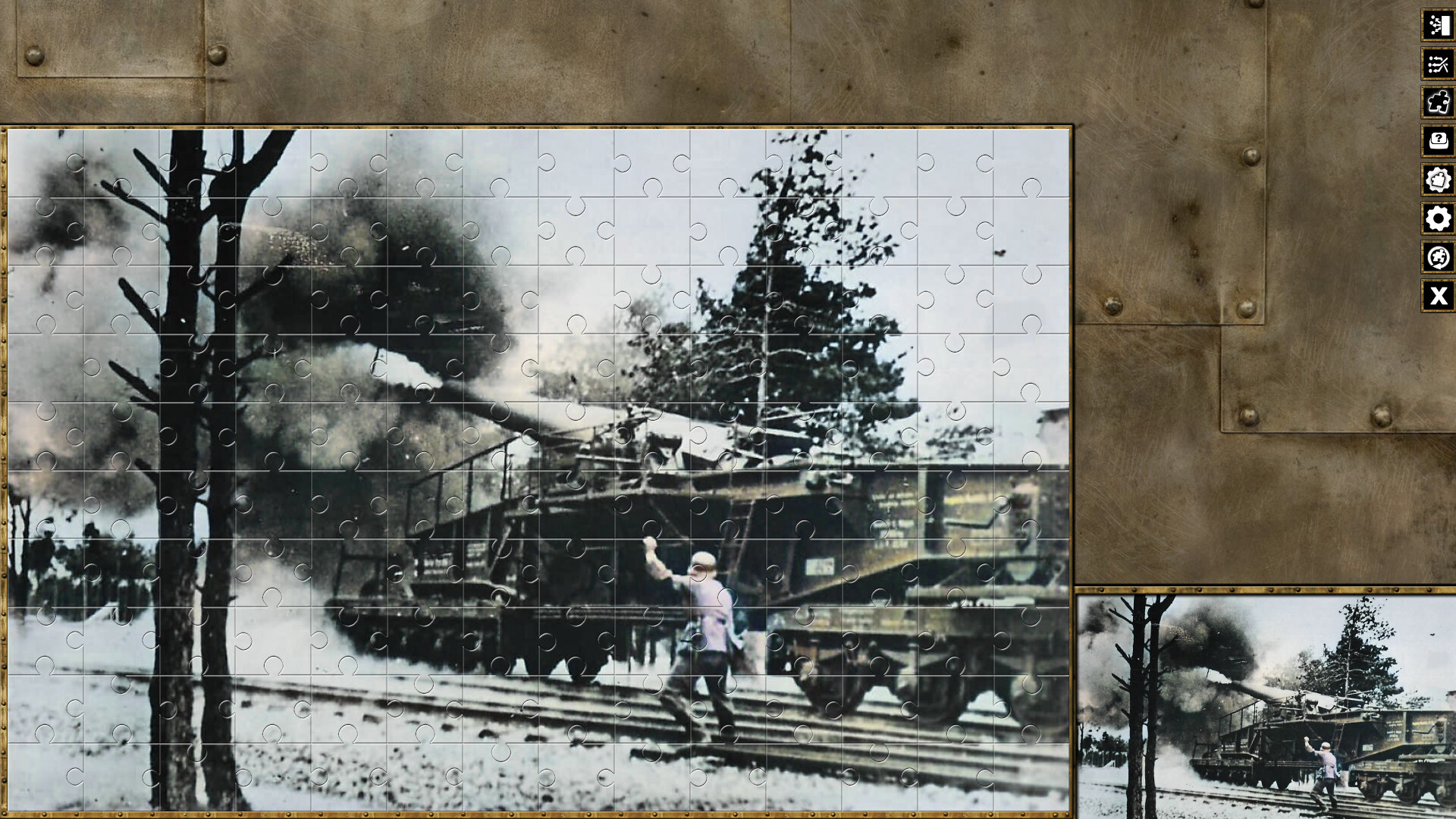 Pixel Puzzles WW2 Jigsaw - Pack: German Railway Guns screenshot 3