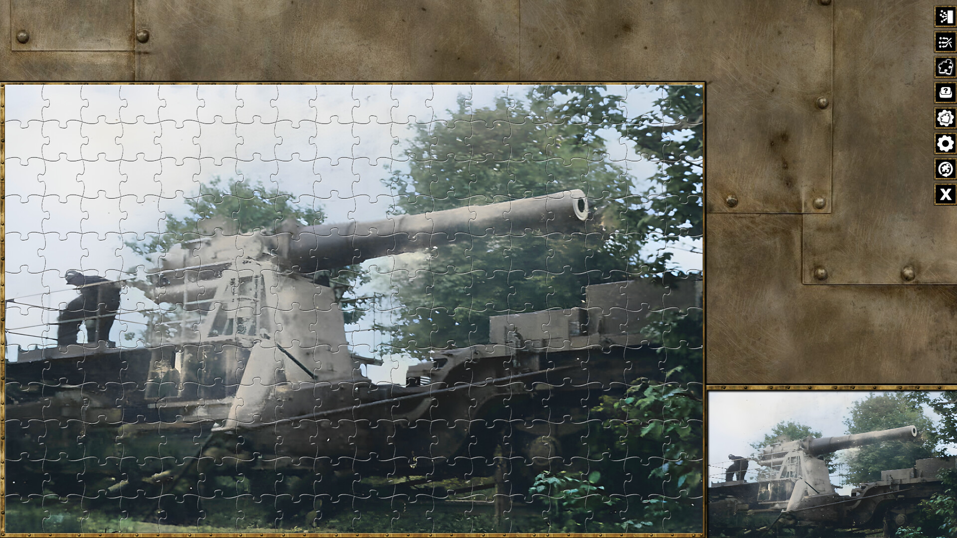 Pixel Puzzles WW2 Jigsaw - Pack: German Railway Guns screenshot 1