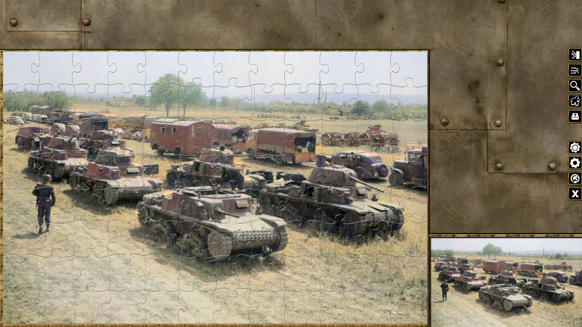 Pixel Puzzles WW2 Jigsaw - Pack: Italian Tanks screenshot 2