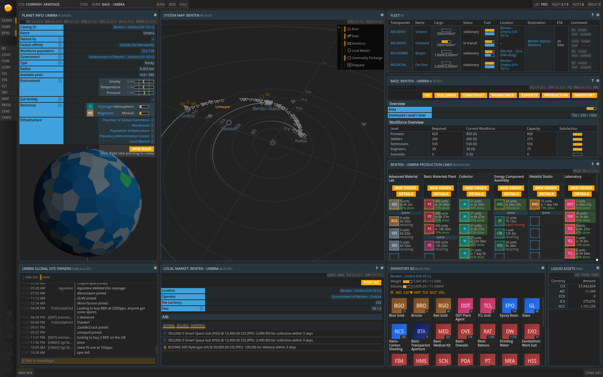 Prosperous Universe screenshot 1