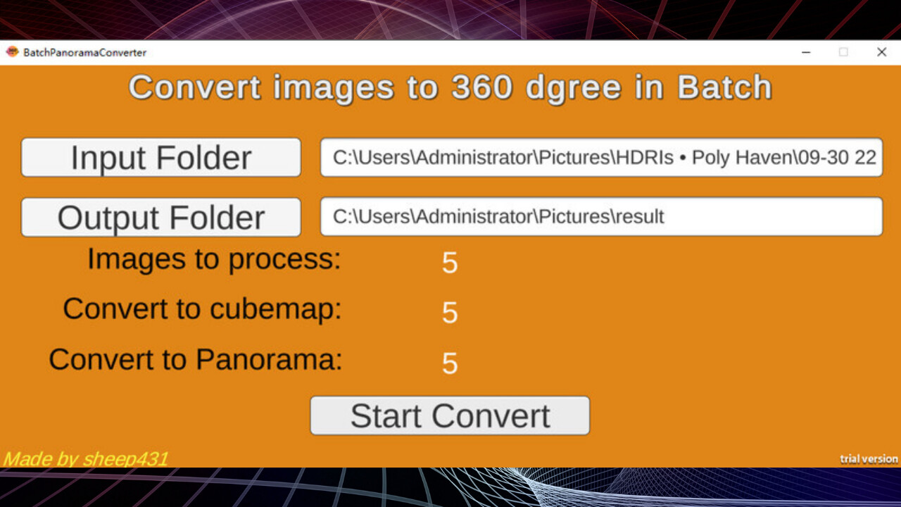 Batch Panorama Converter screenshot 5