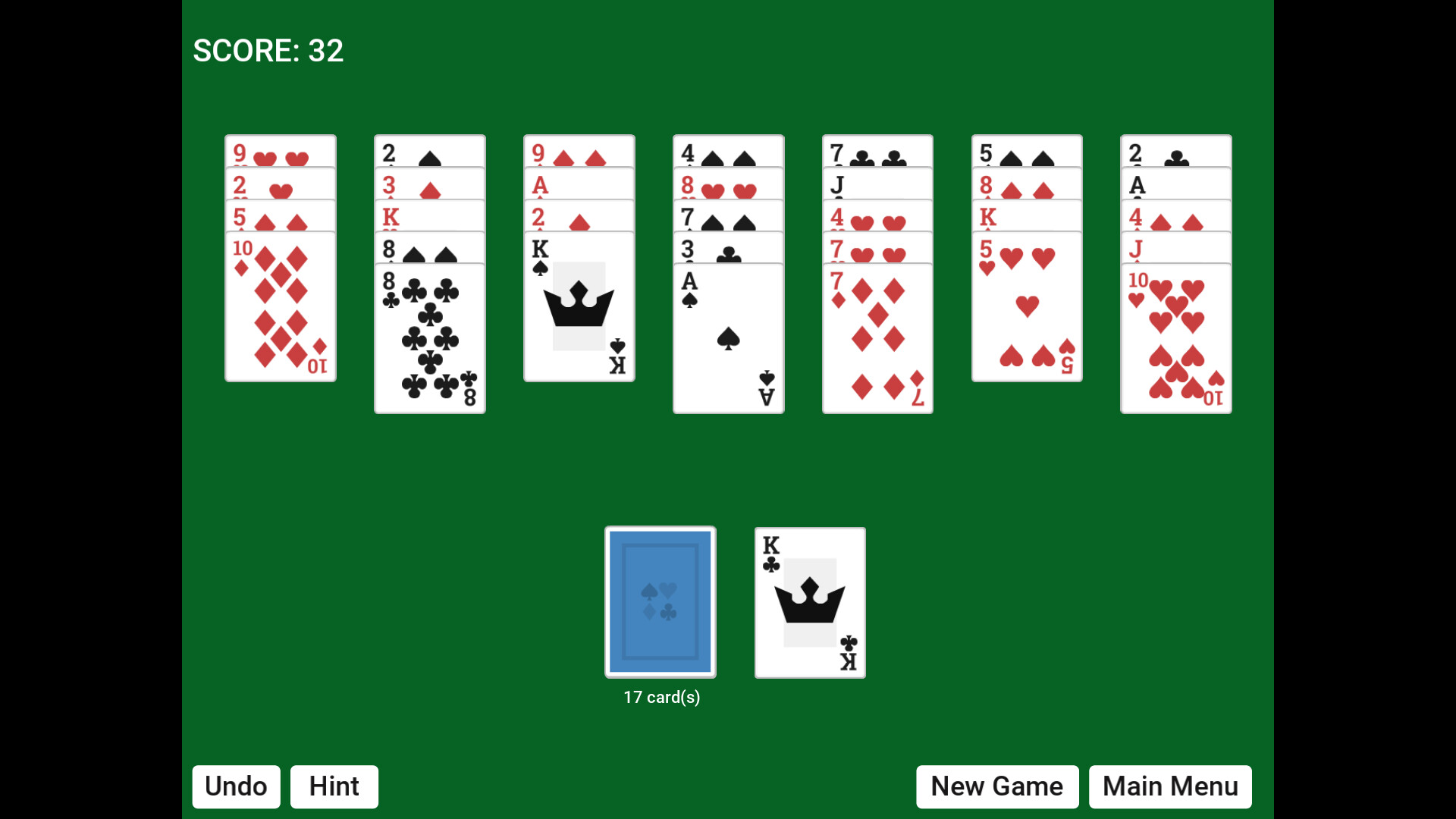 Golf Solitaire Simple screenshot 1