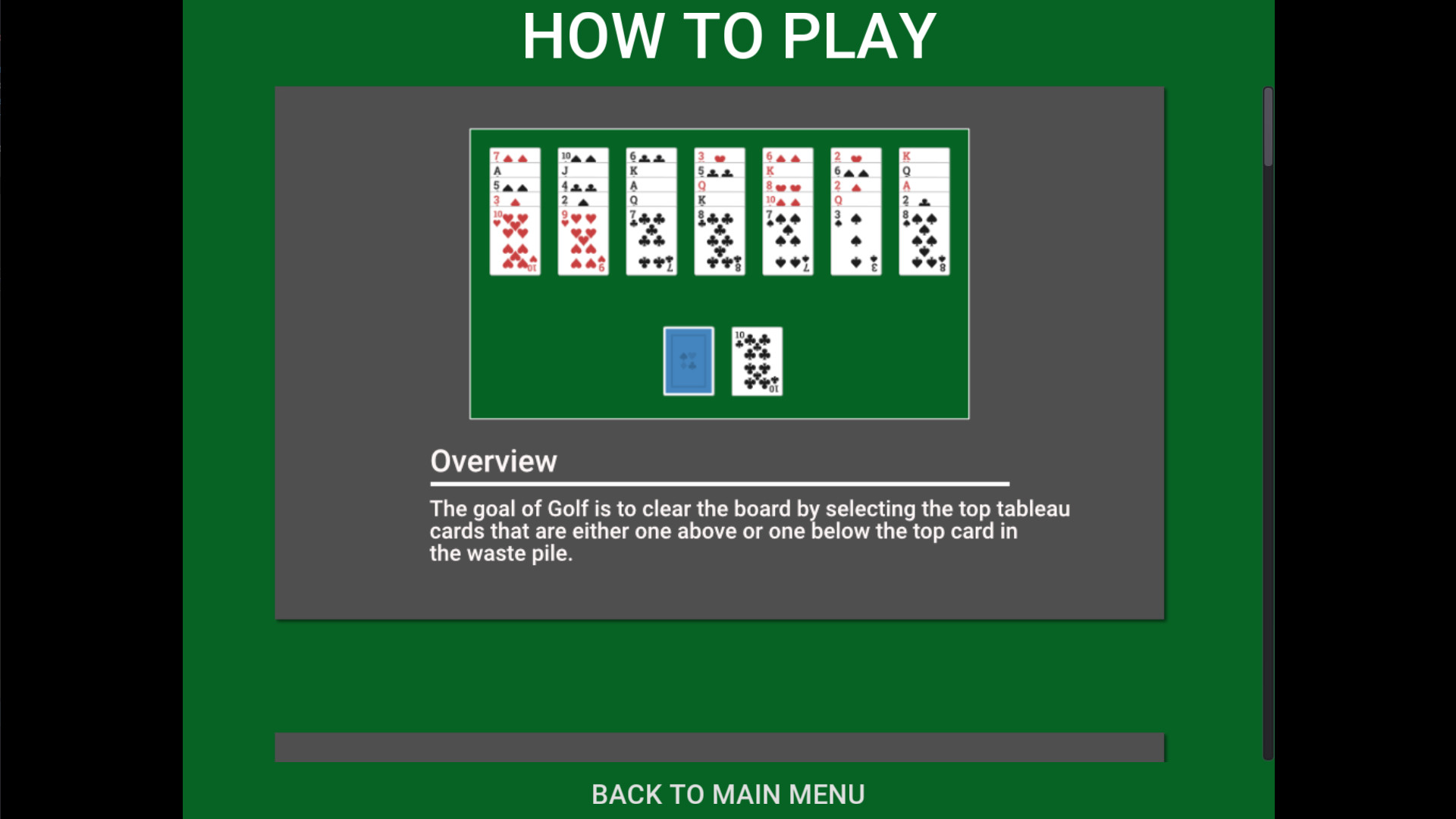 Golf Solitaire Simple screenshot 19