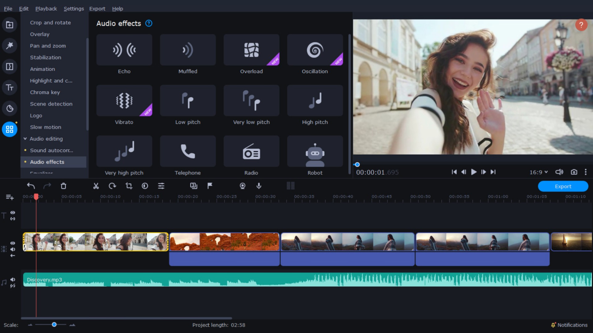 Movavi Video Editor Plus 2022 screenshot 1