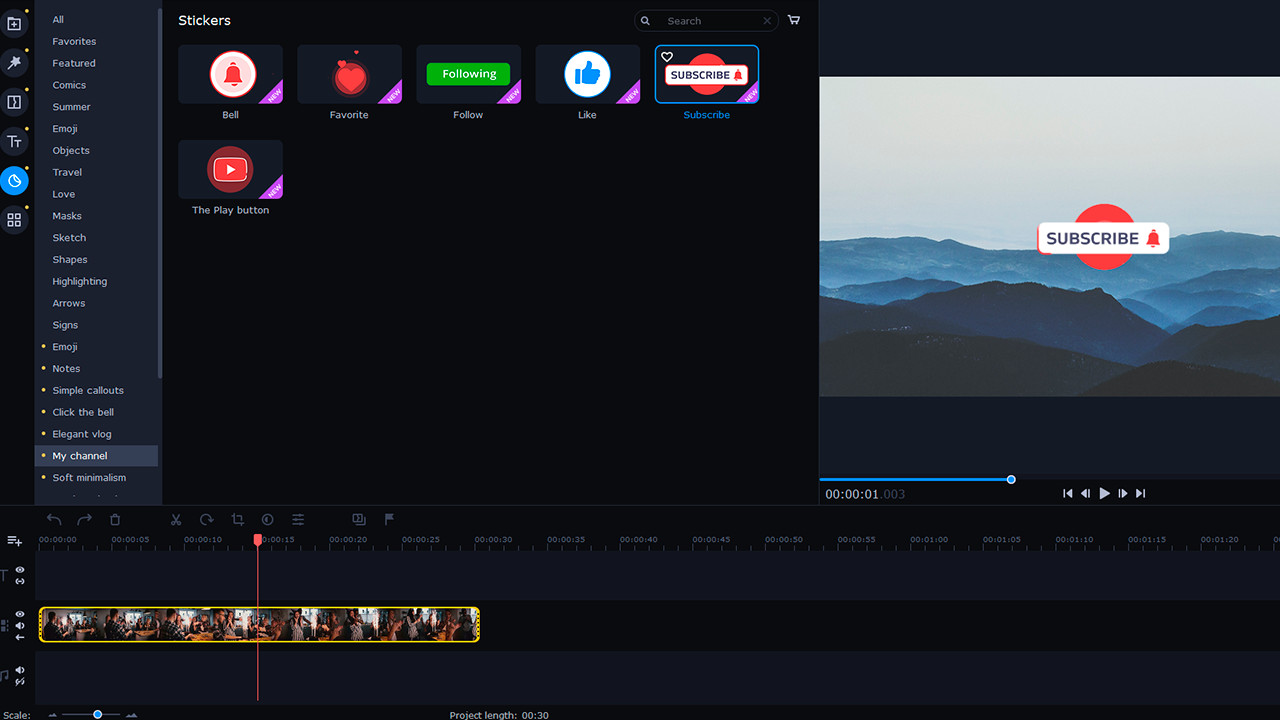 Movavi Video Editor Plus 2022 - Let's Start a Vlog Set screenshot 1