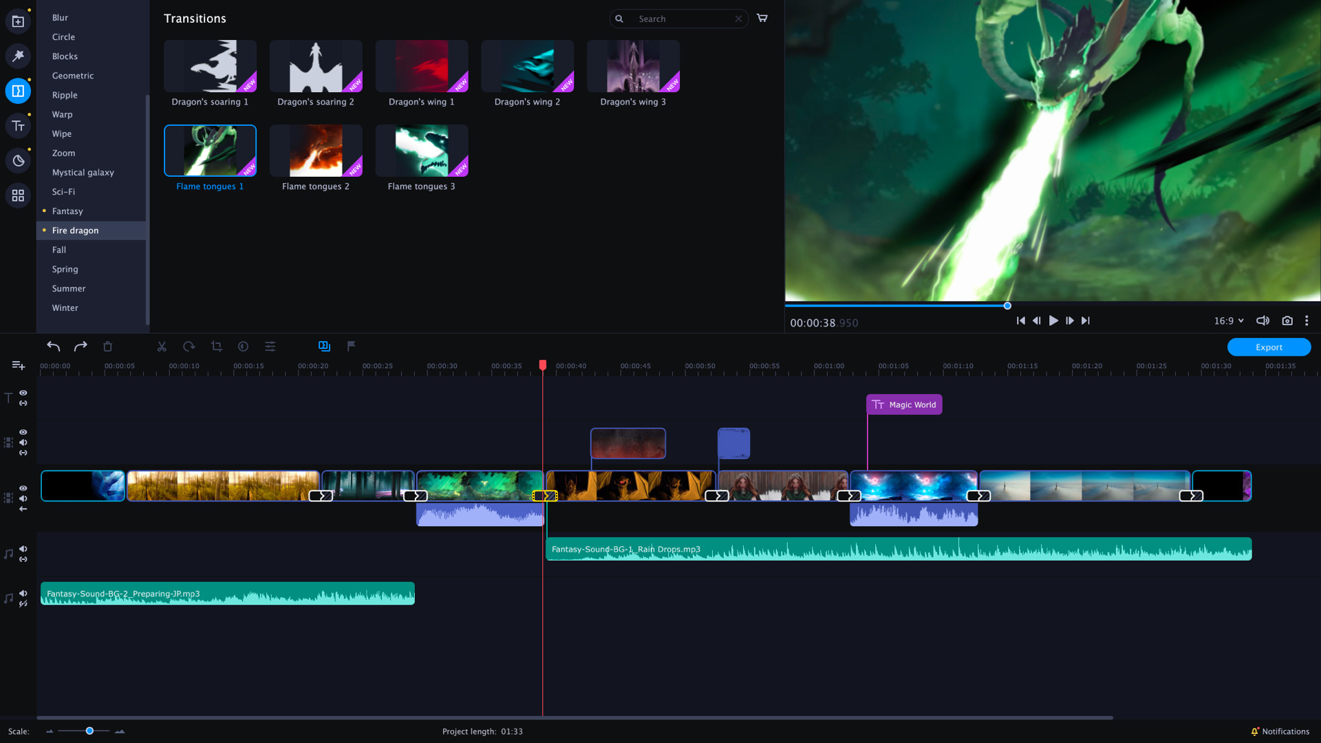Movavi Video Editor Plus 2022 - Magic World Set screenshot 3