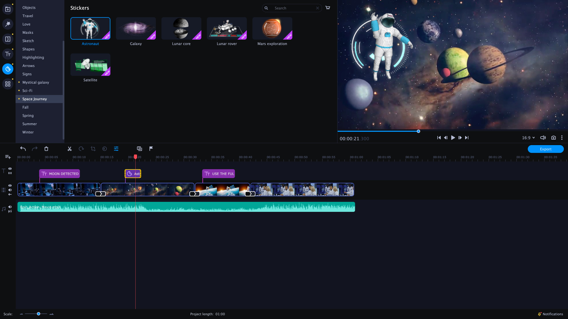 Movavi Video Editor Plus 2022 - Future is now Set screenshot 1
