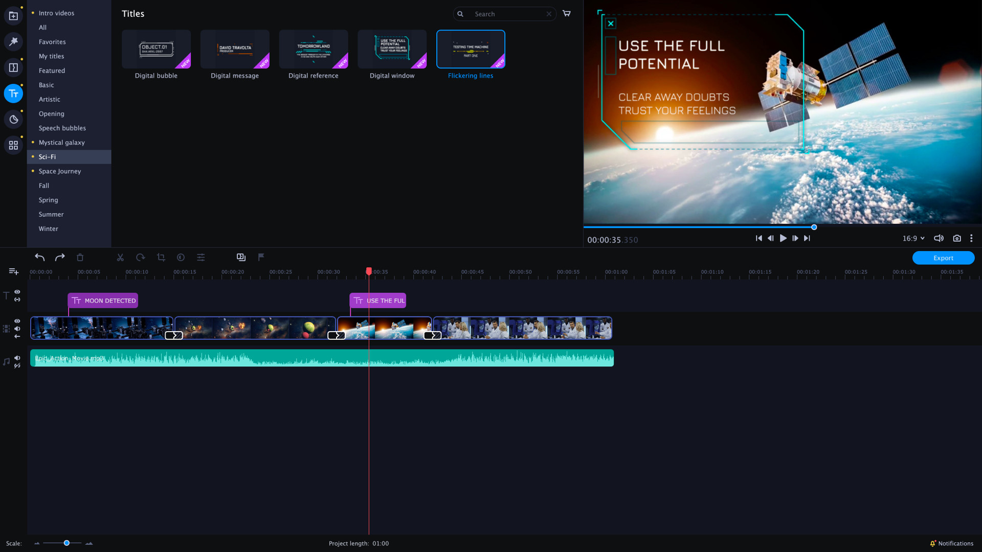 Movavi Video Editor Plus 2022 - Future is now Set screenshot 4