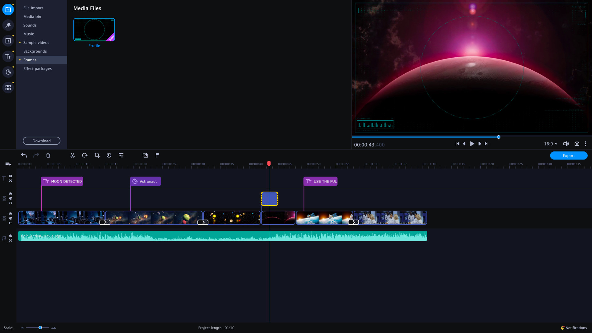 Movavi Video Editor Plus 2022 - Future is now Set screenshot 5