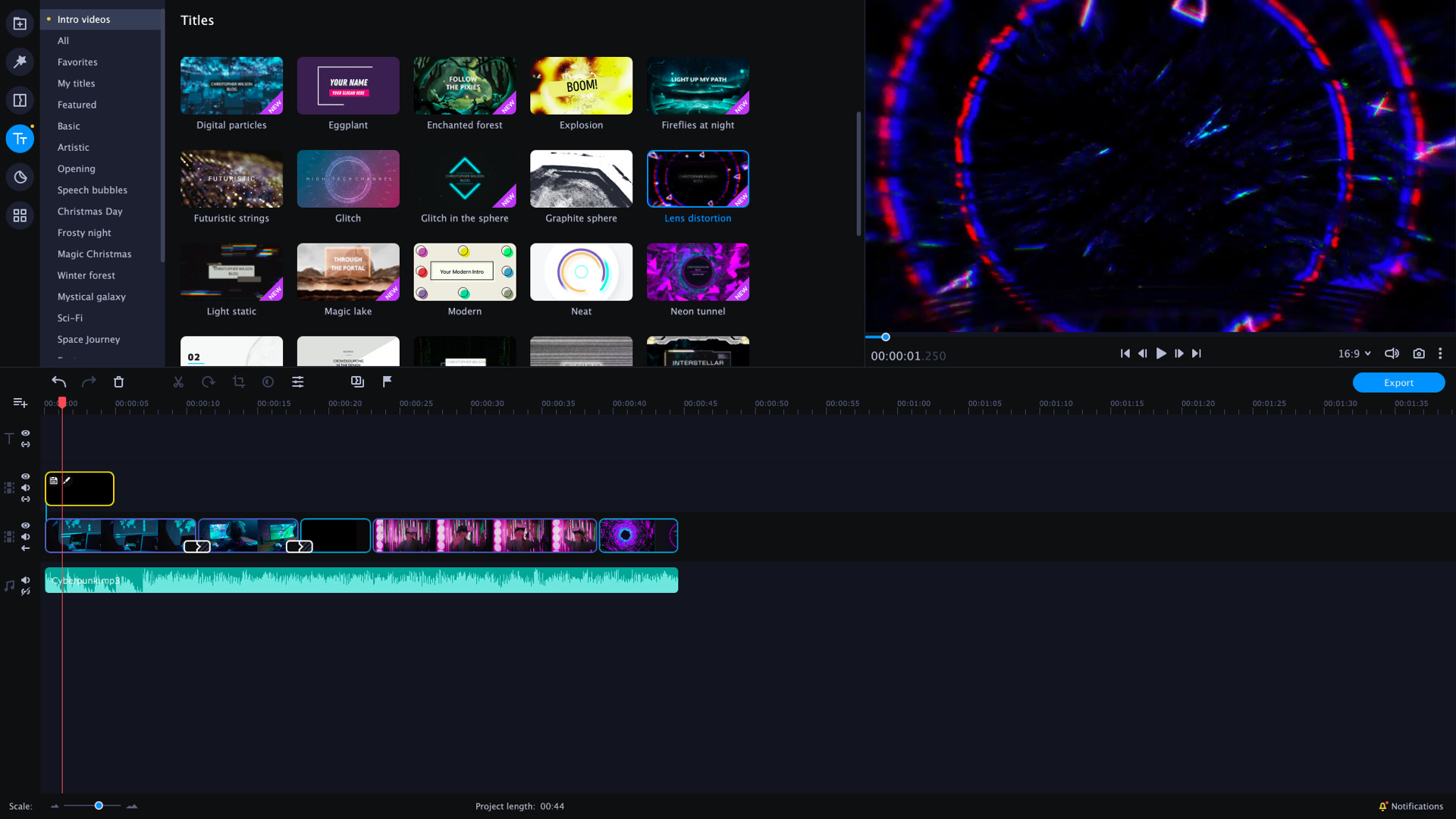 Movavi Video Suite 2022 - VHS Intro Pack screenshot 1