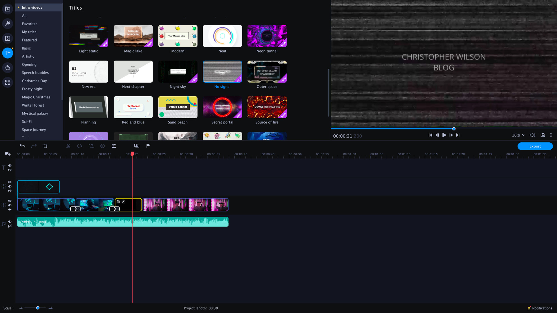 Movavi Video Suite 2022 - VHS Intro Pack screenshot 4