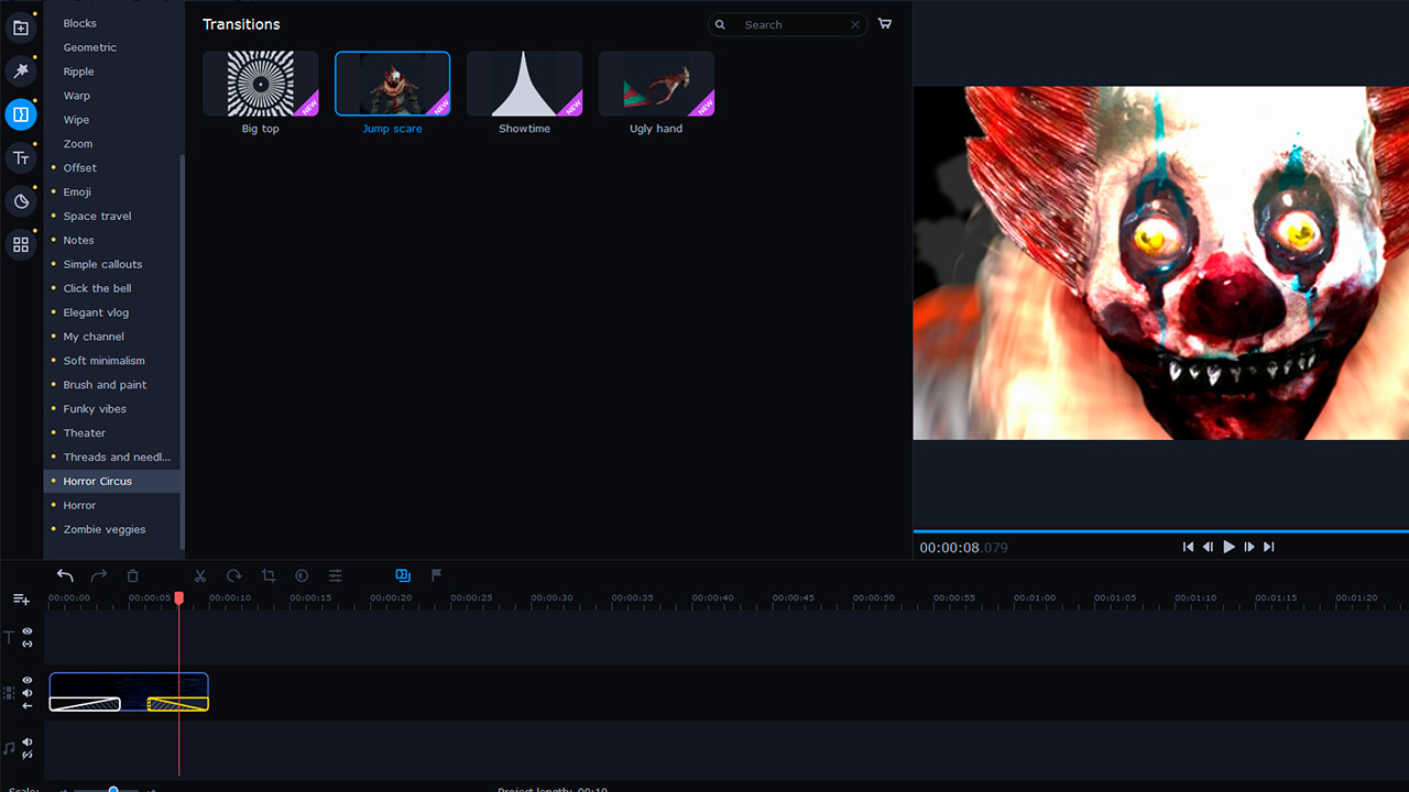 Movavi Video Suite 2022 - Horror Stories Set screenshot 3