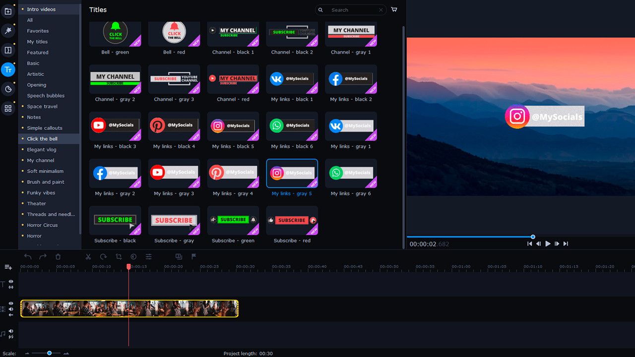 Movavi Video Suite 2022 - Let's Start a Vlog Set screenshot 2