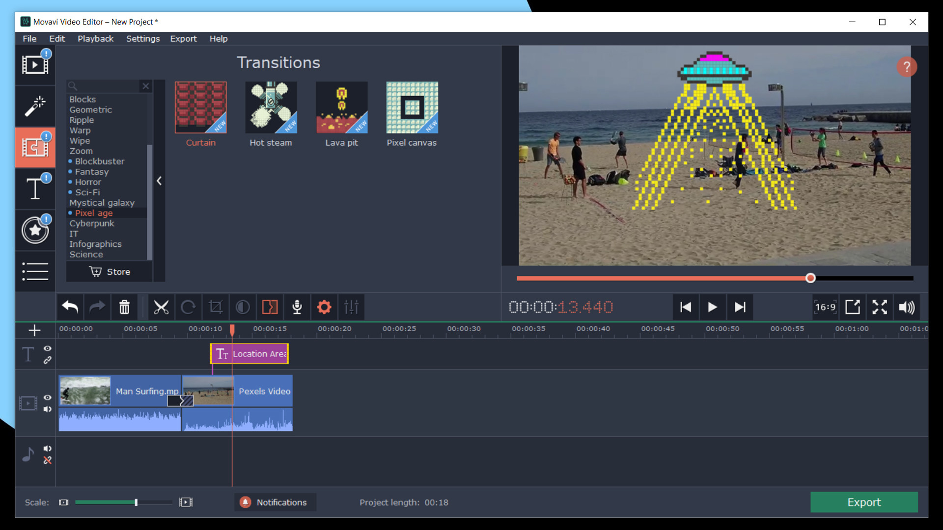 Movavi Video Suite 2022 - Pixel Age Pack screenshot 4