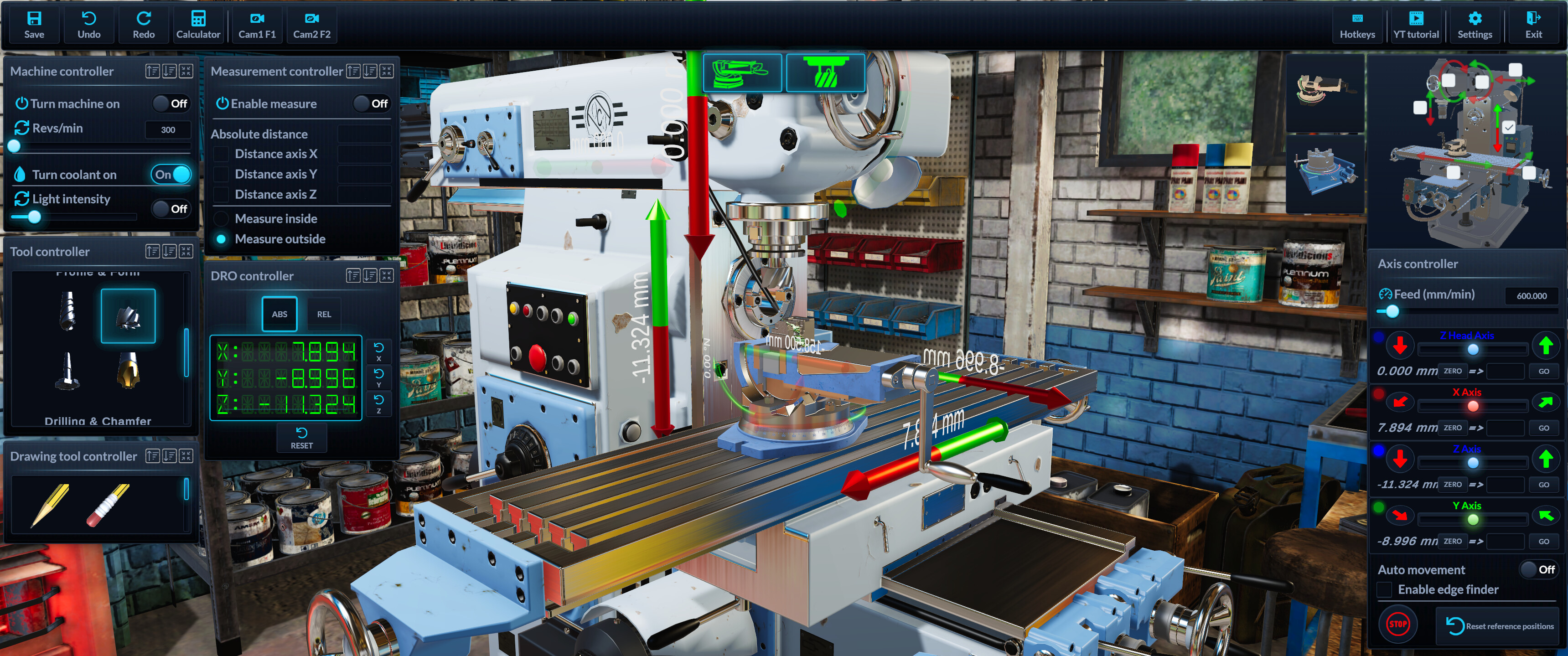 Milling machine simulator screenshot 5