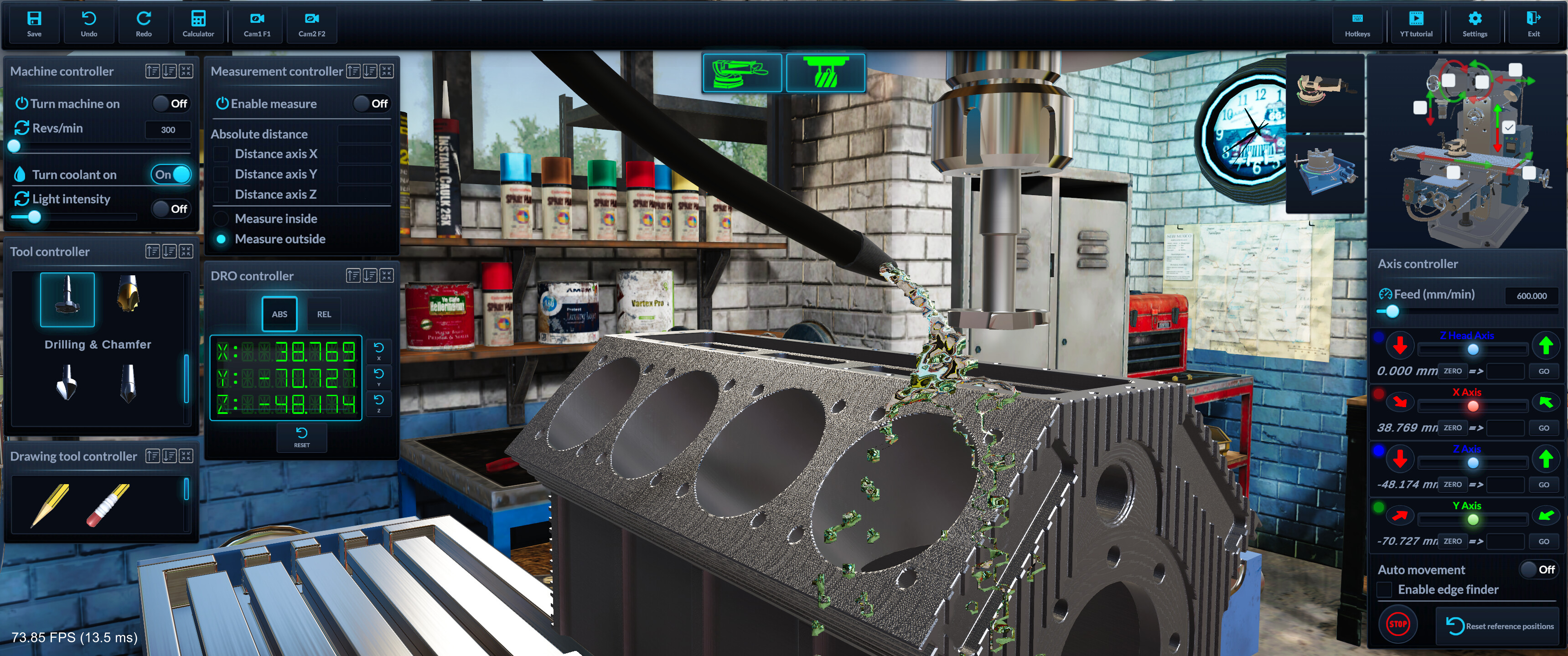 Milling machine simulator screenshot 4