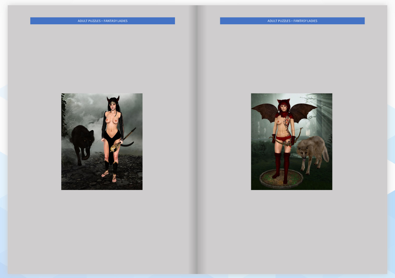 Adult Puzzles - Fantasy Ladies ArtBook screenshot 1