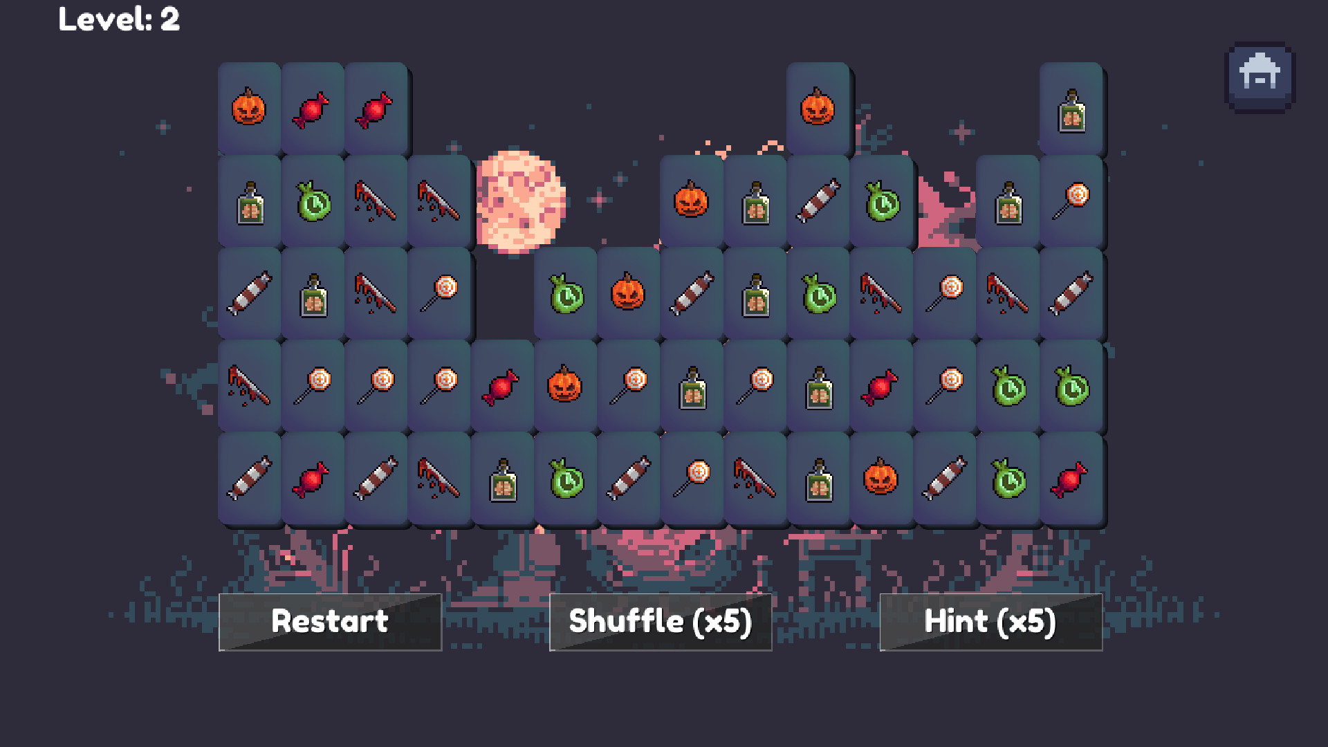 Spooky Mahjong screenshot 2