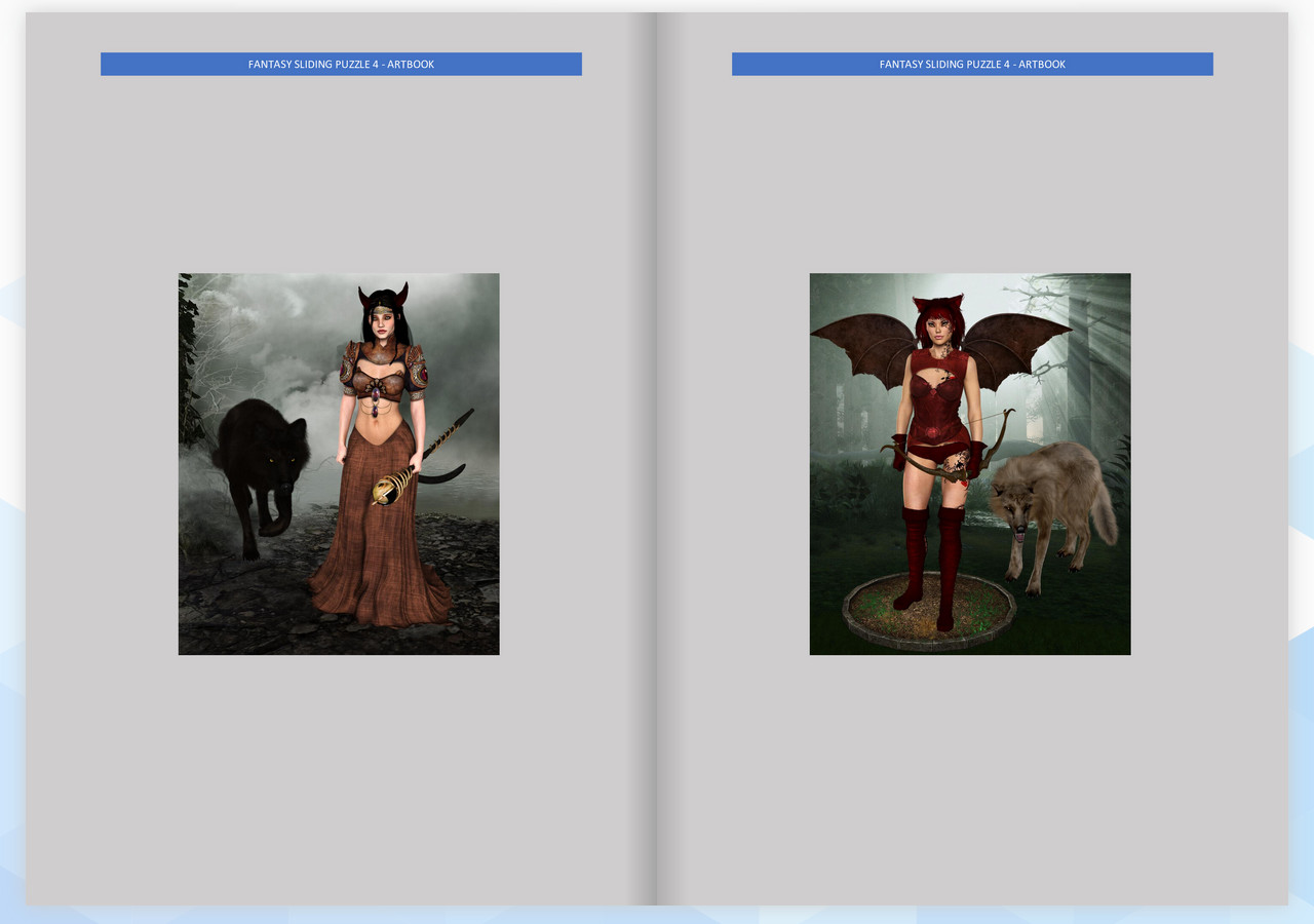 Fantasy Sliding Puzzle 4 - ArtBook screenshot 1