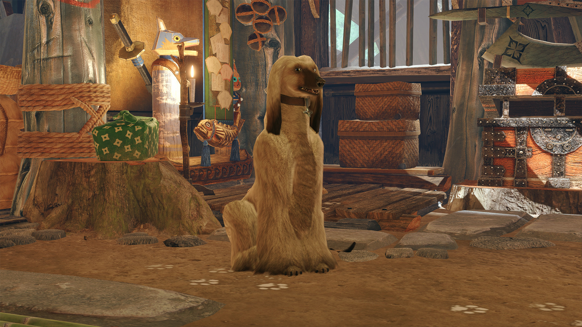 MONSTER HUNTER RISE - "Long Coat Costume" Palamute layered armor set screenshot 1