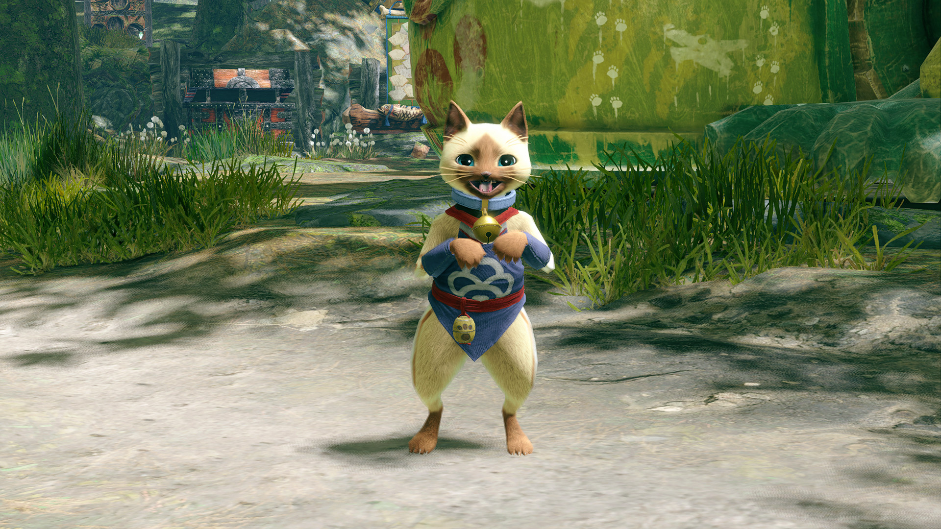 MONSTER HUNTER RISE - "Bell Collar" Palico layered armor piece screenshot 2