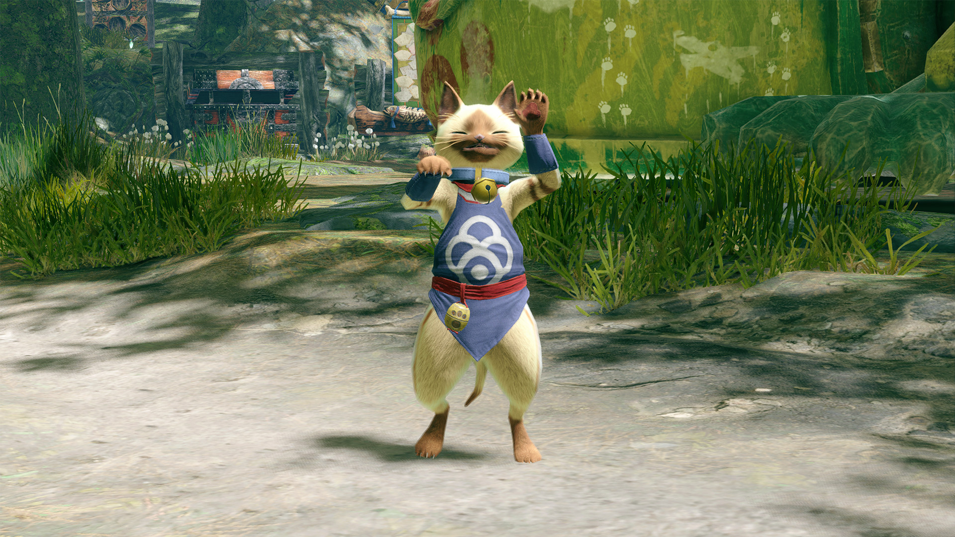 MONSTER HUNTER RISE - "Bell Collar" Palico layered armor piece screenshot 1