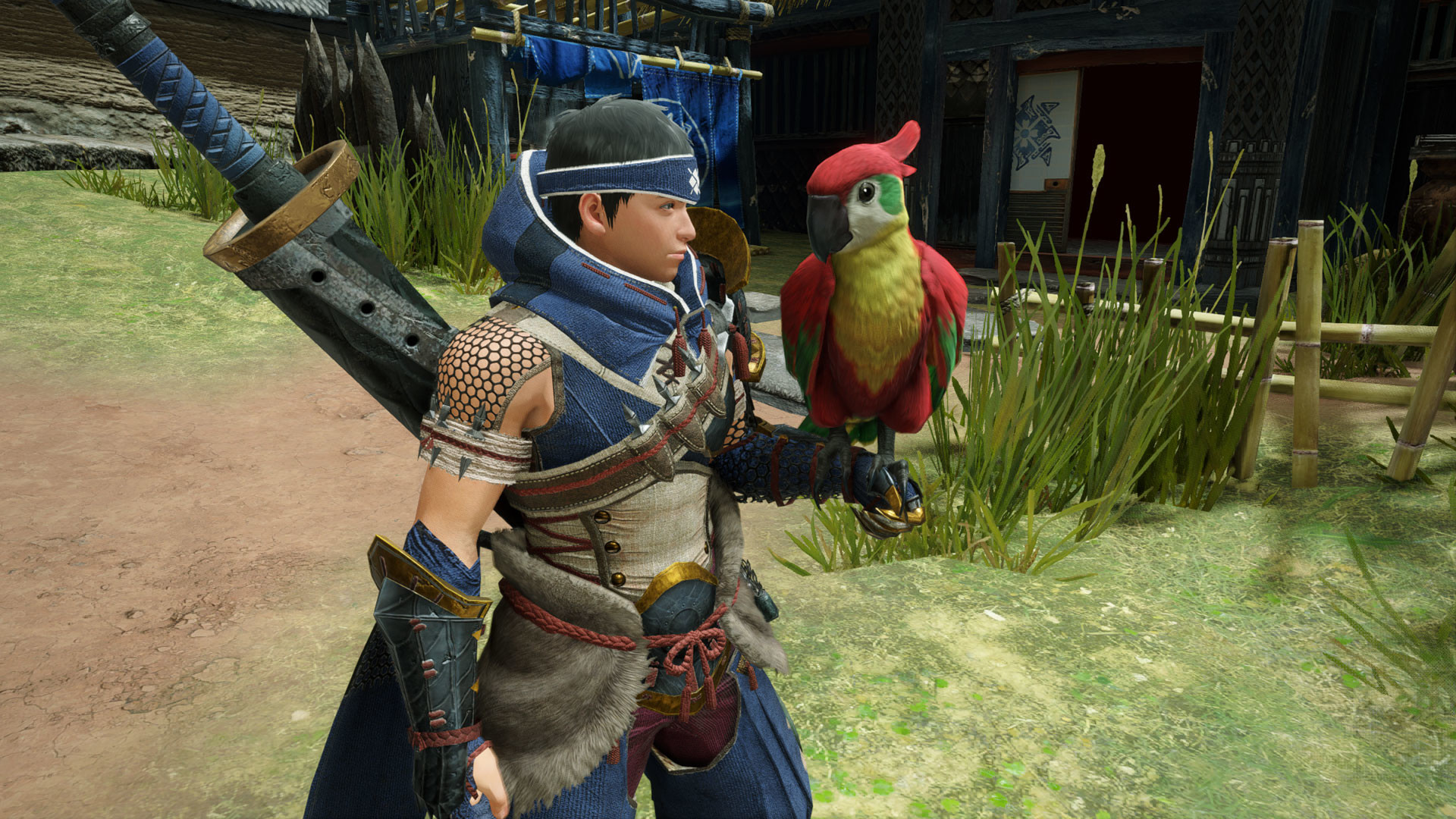 MONSTER HUNTER RISE - "Menacing Macaw" Cohoot outfit screenshot 1
