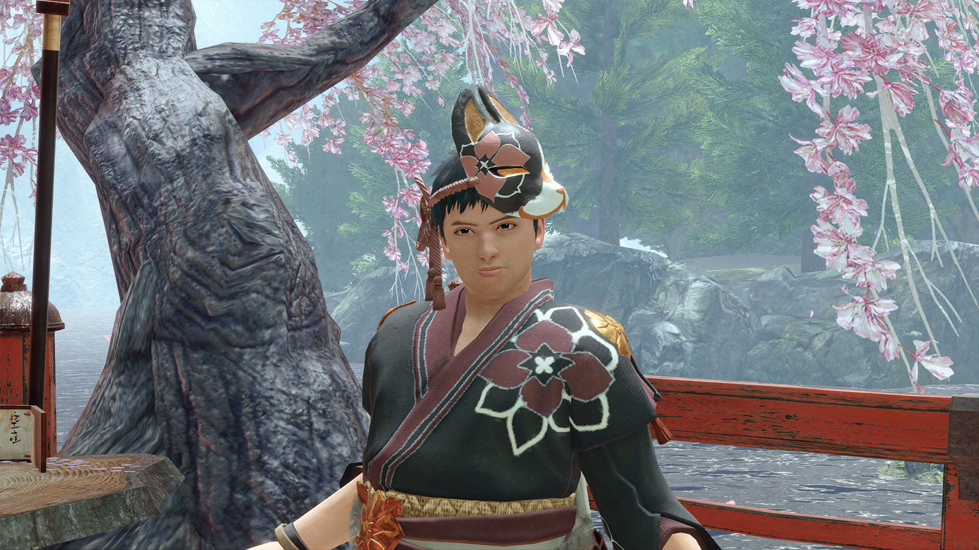 MONSTER HUNTER RISE - "Floral Mask" Hunter layered armor piece screenshot 2