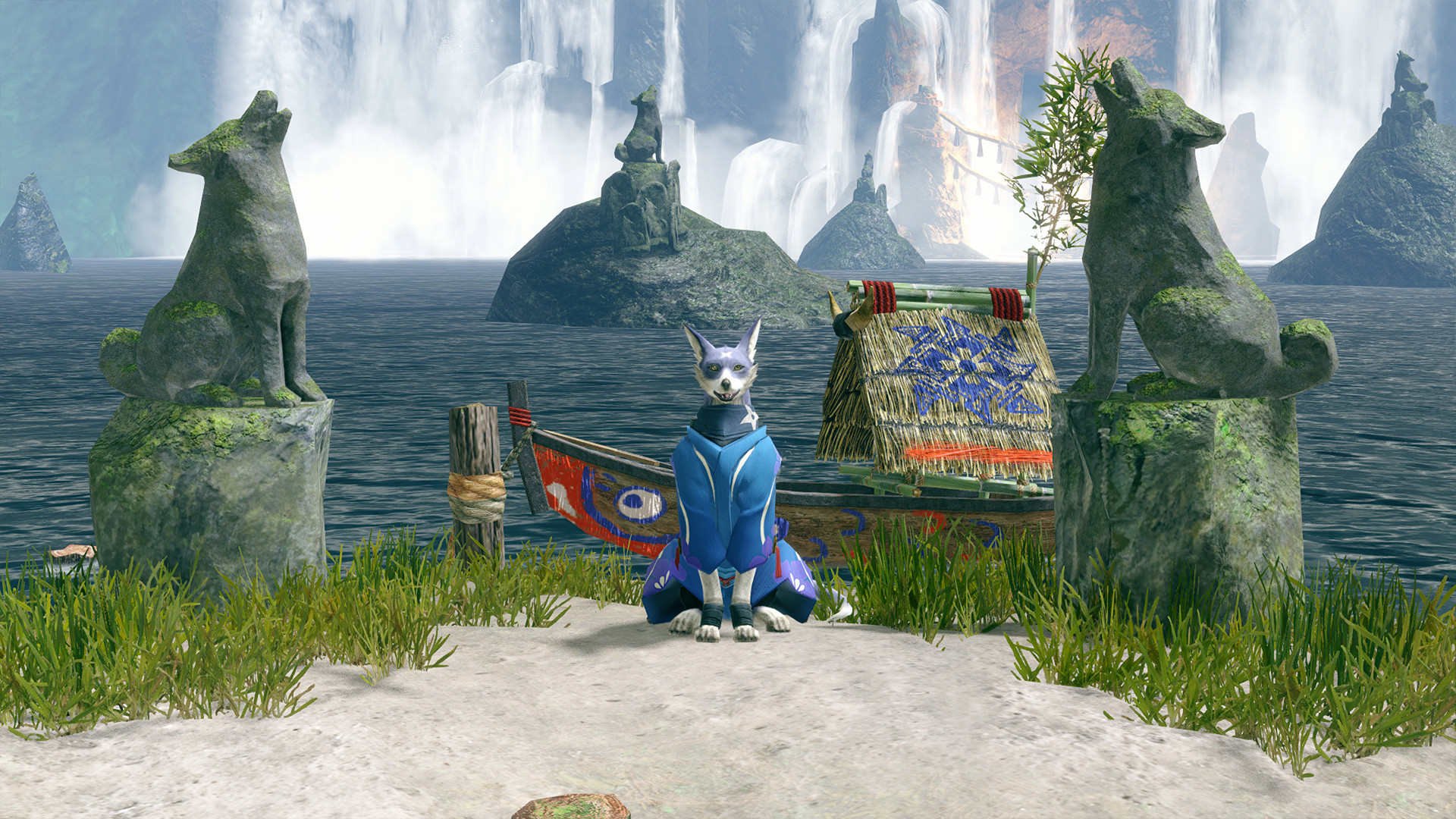 MONSTER HUNTER RISE - "C Floral Yukata" Palamute layered armor piece screenshot 6