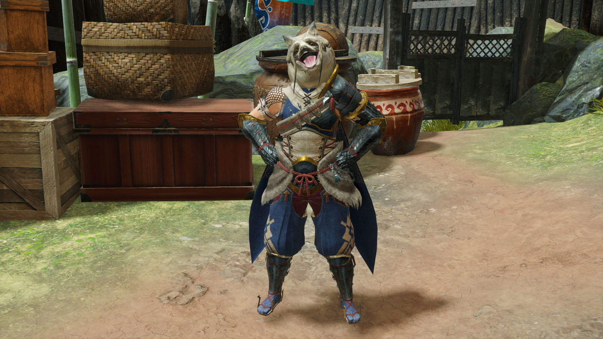 MONSTER HUNTER RISE - "Bombadgy Mask" Hunter layered armor piece screenshot 1