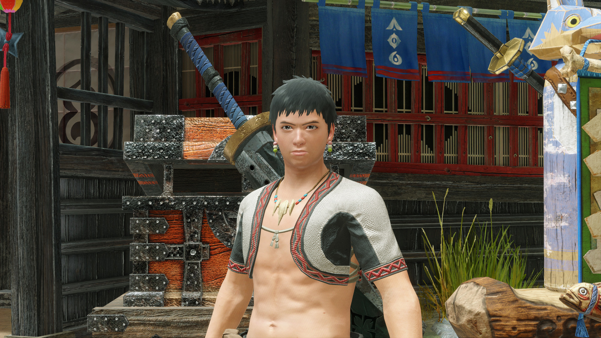 MONSTER HUNTER RISE - "Bunny Dango Earrings" Hunter layered armor piece screenshot 1