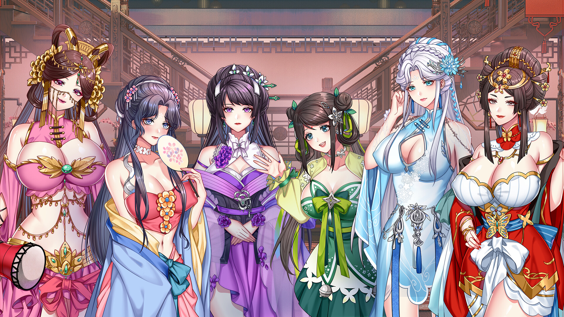 怡红院v1.0.2P【PC/国风SLG/互动/Live2D/剧情/休闲/后宫/动态/步兵/Steam/官方中文】