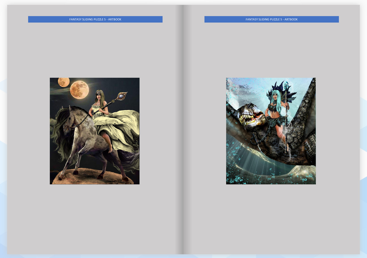 Fantasy Sliding Puzzle 5 - ArtBook screenshot 1