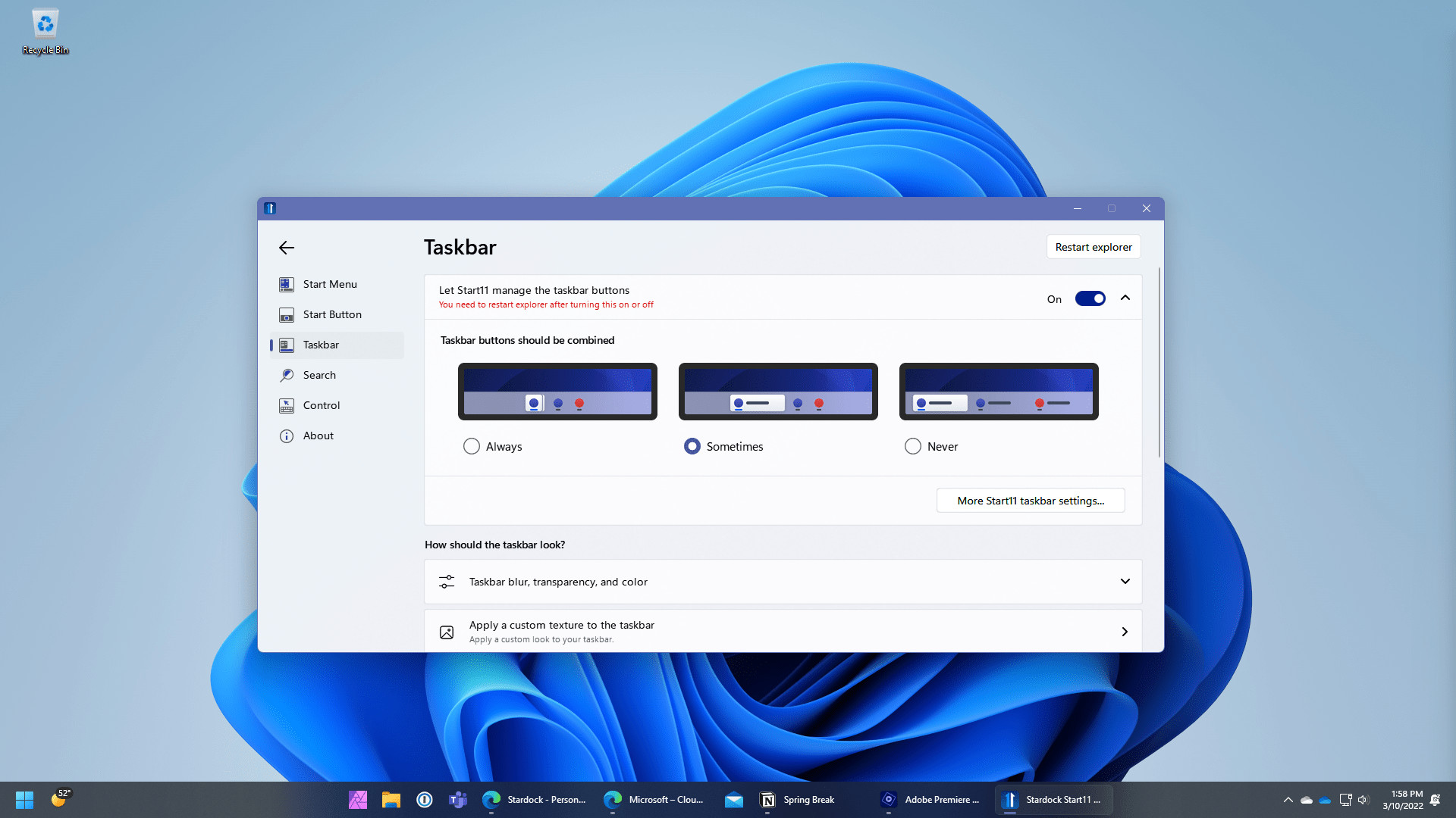 Start11 screenshot 7