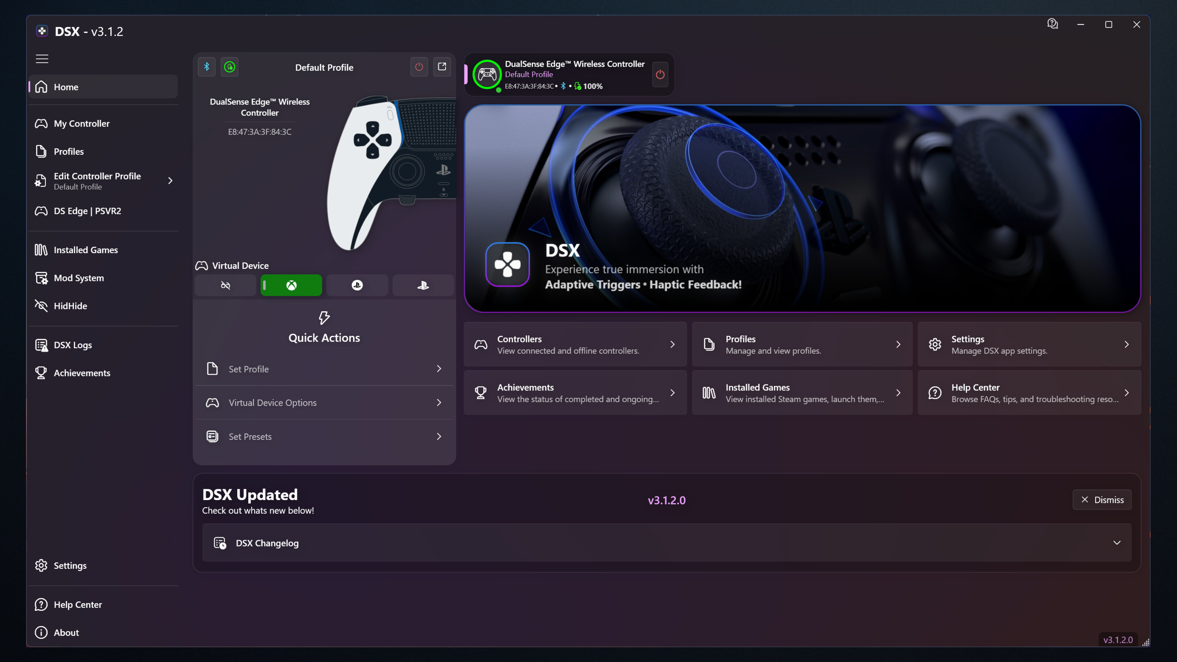 DSX screenshot 1