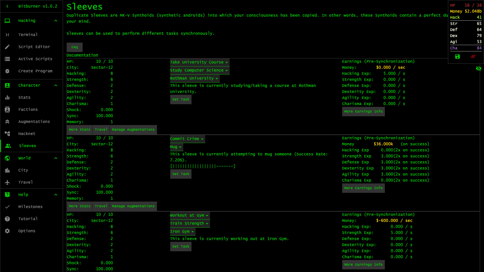 Bitburner screenshot 16