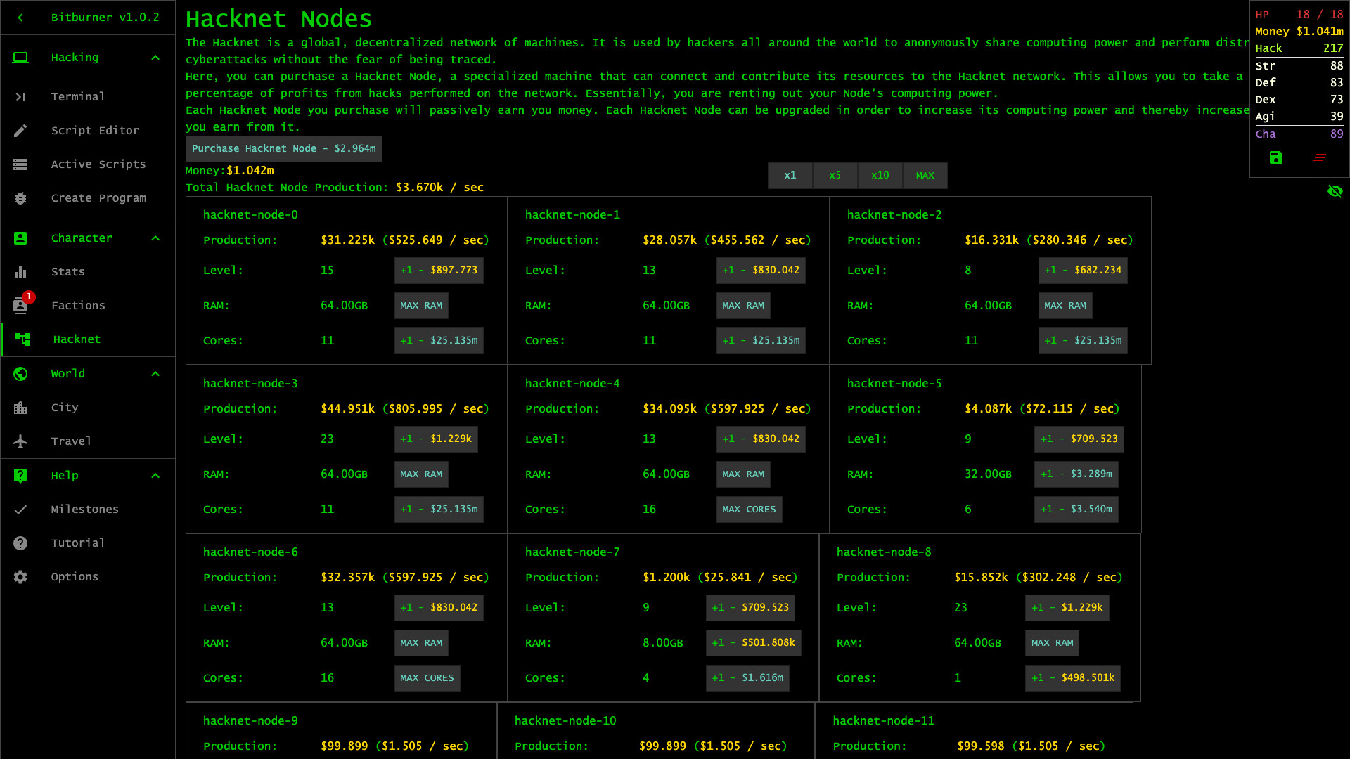 Bitburner screenshot 15