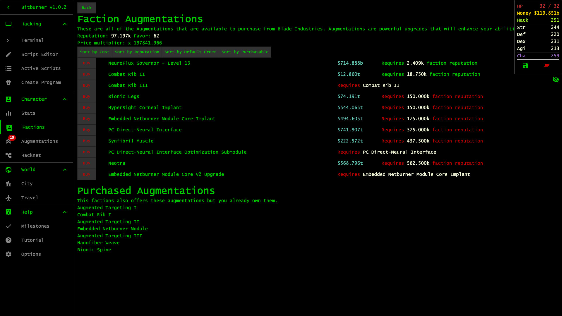 Bitburner screenshot 8
