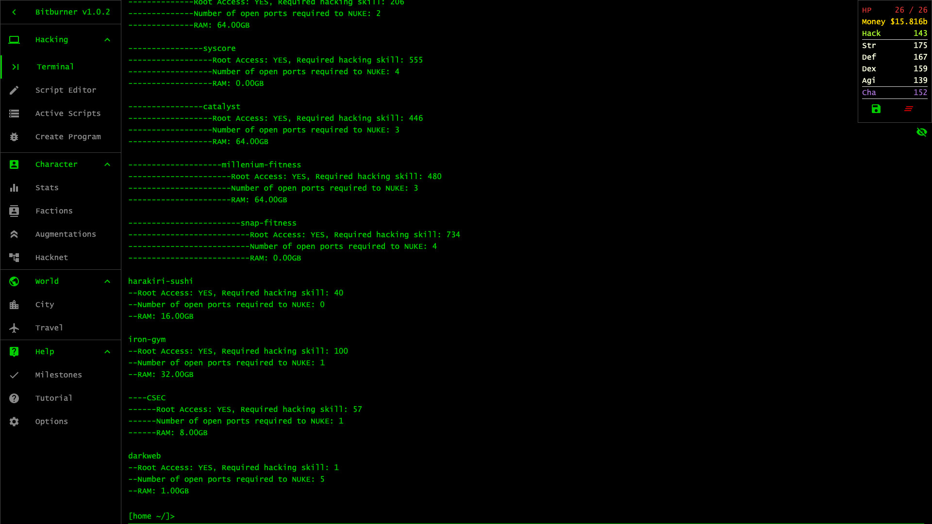 Bitburner screenshot 11