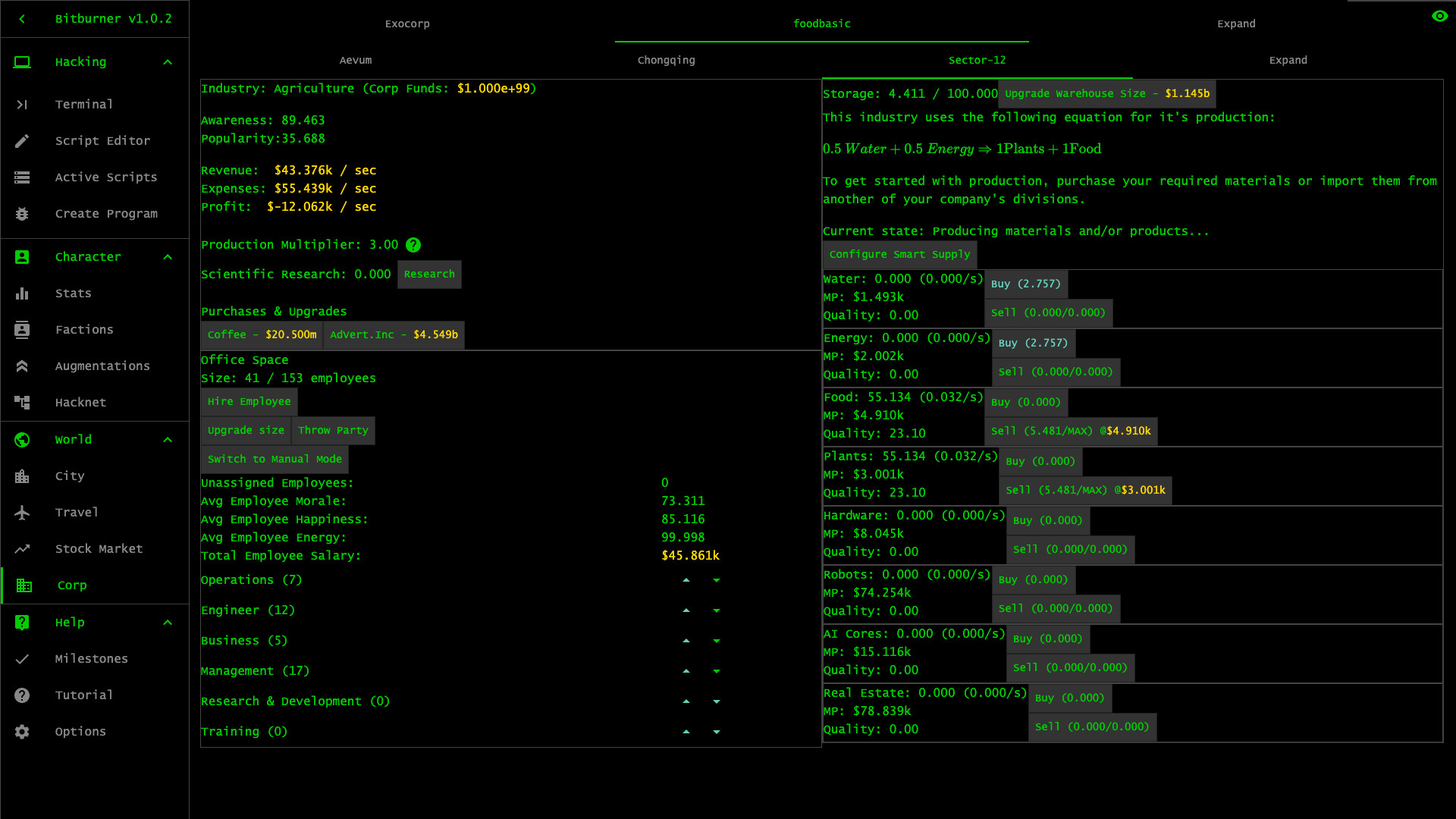 Bitburner screenshot 17