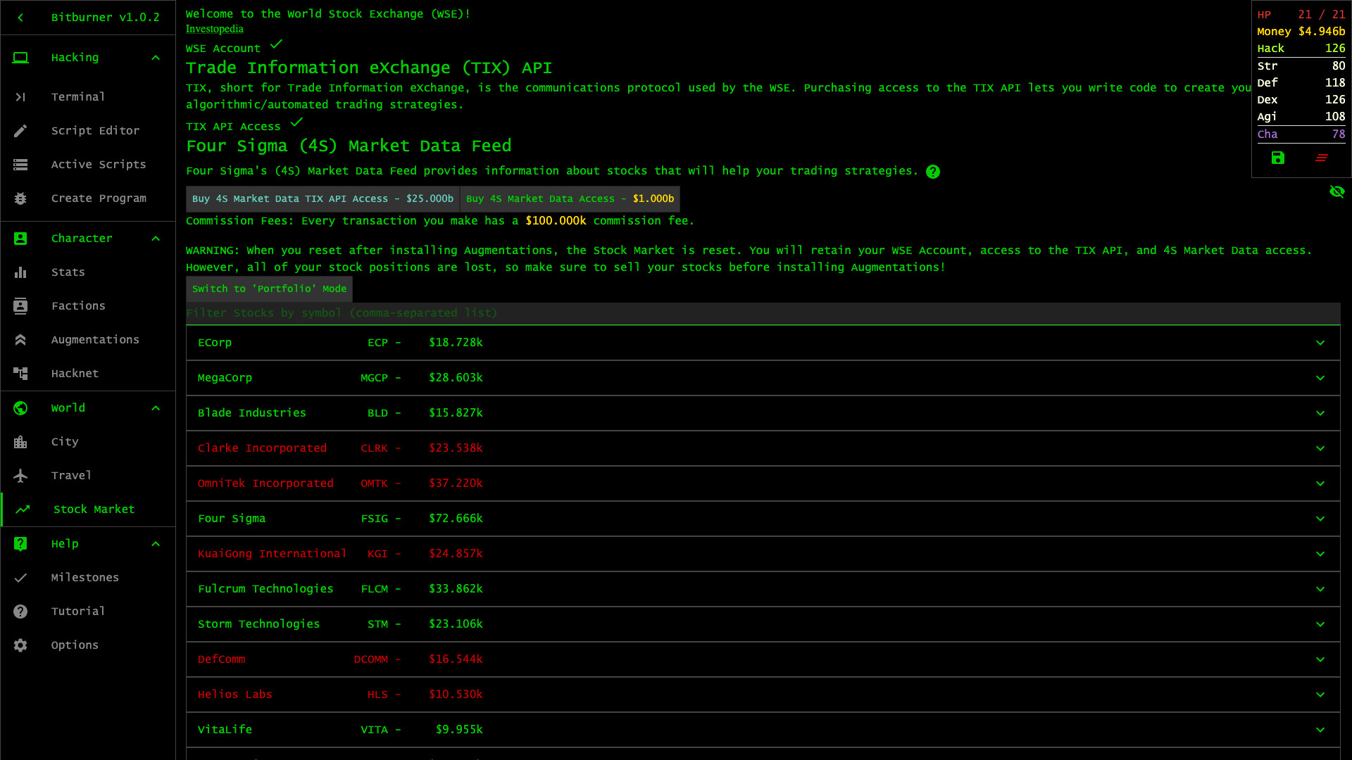 Bitburner screenshot 13