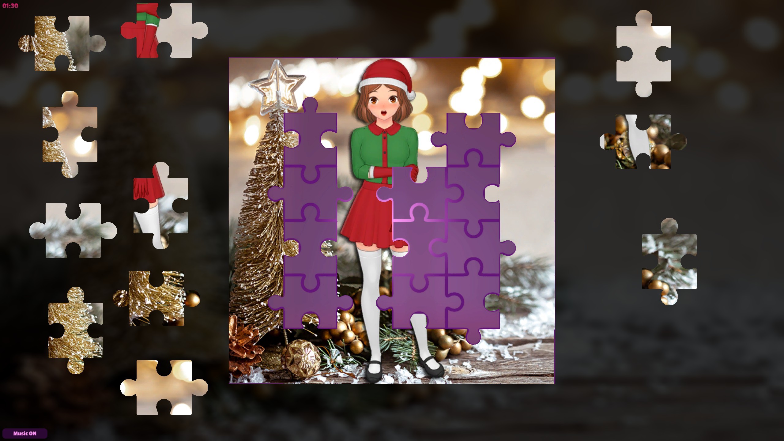 Anime Jigsaw Girls - Christmas screenshot 2