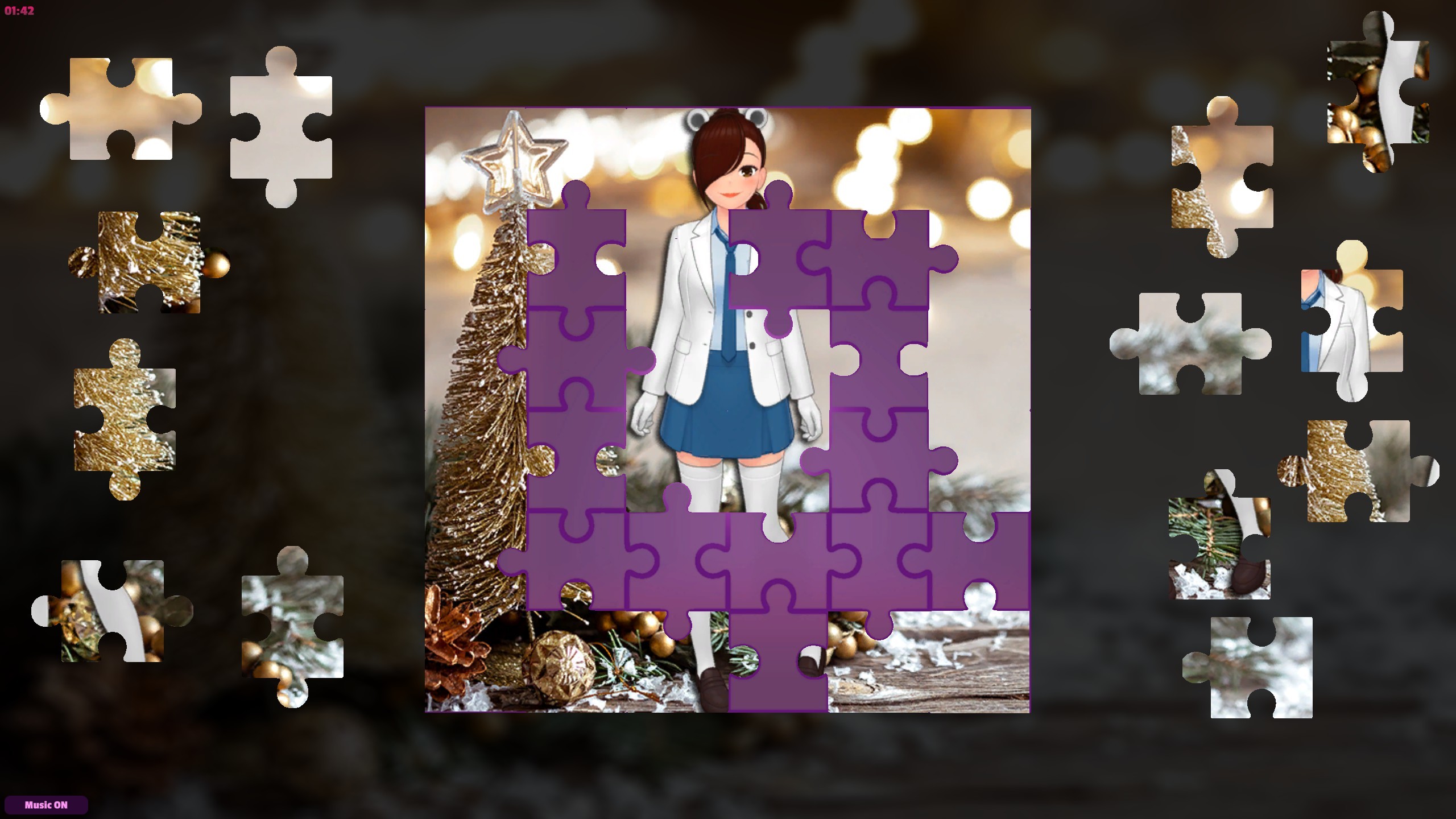 Anime Jigsaw Girls - Christmas screenshot 5