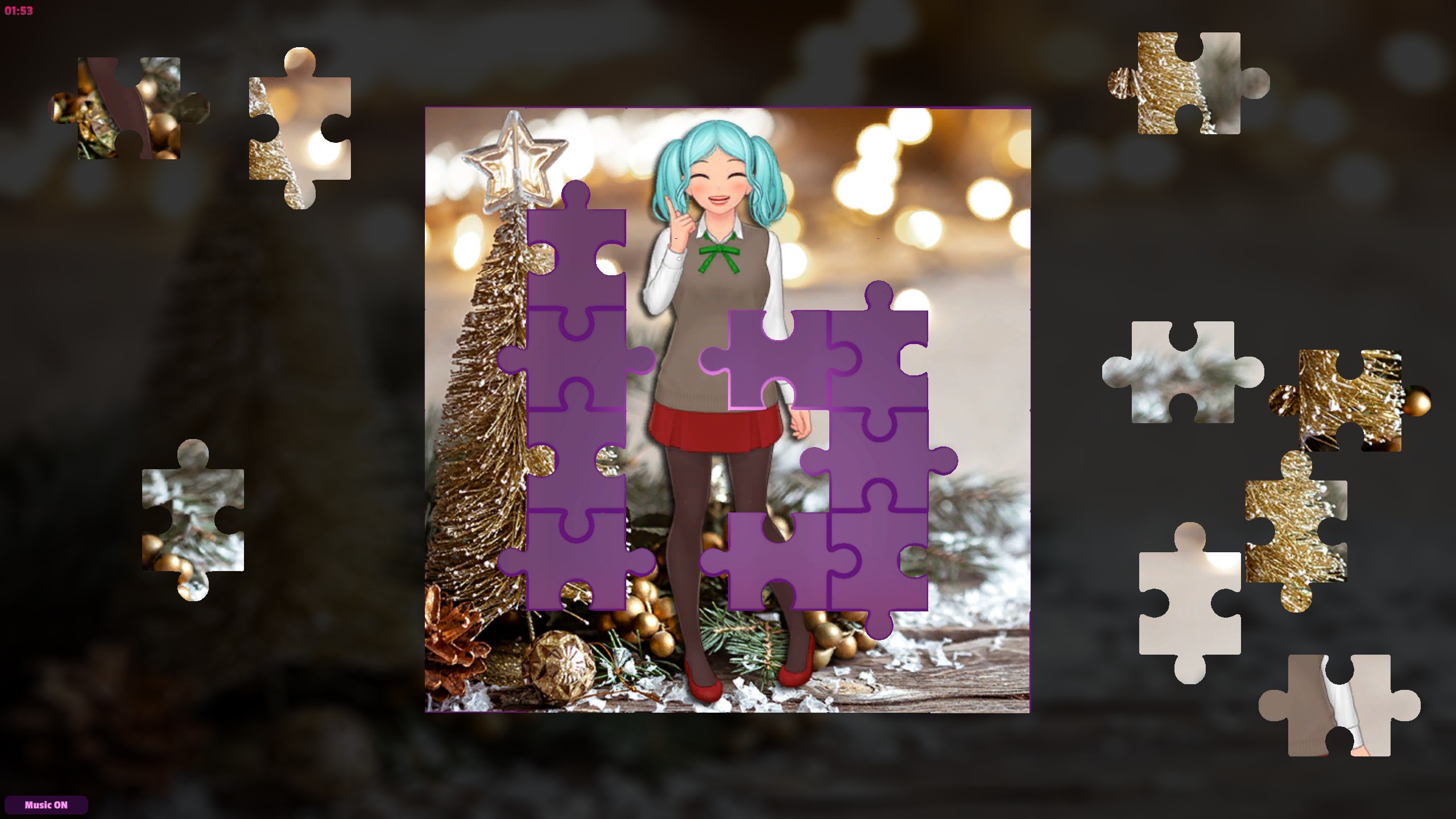 Anime Jigsaw Girls - Christmas screenshot 1