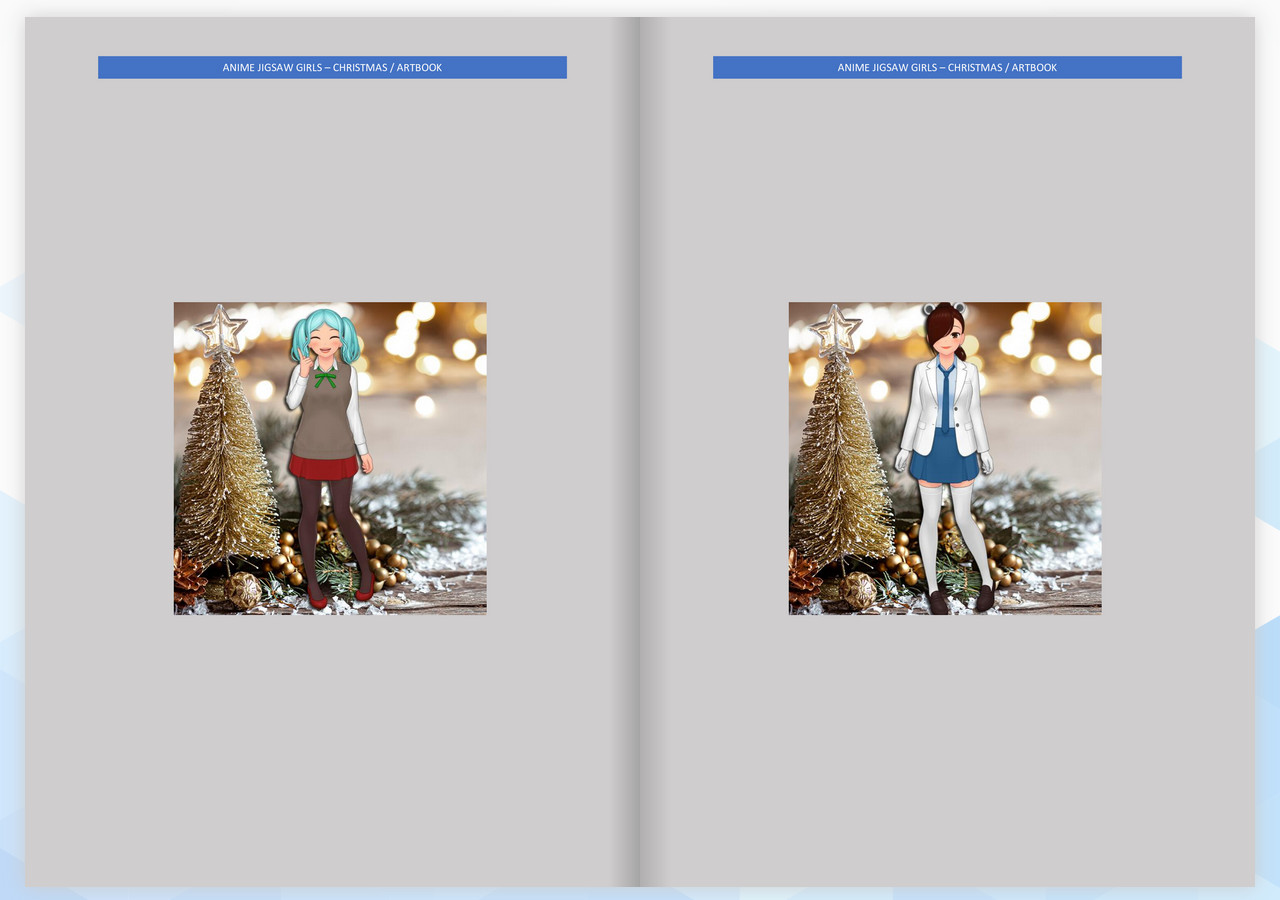 Anime Jigsaw Girls - Christmas ArtBook screenshot 1